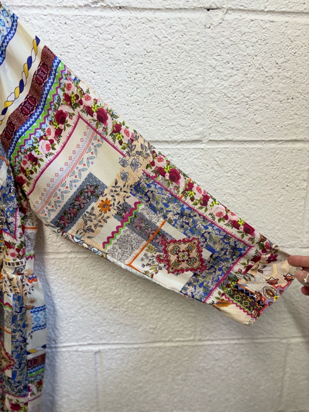 Johnny Was Stano Monroe Patchwork Printed Tunic - Picture 7 of 10